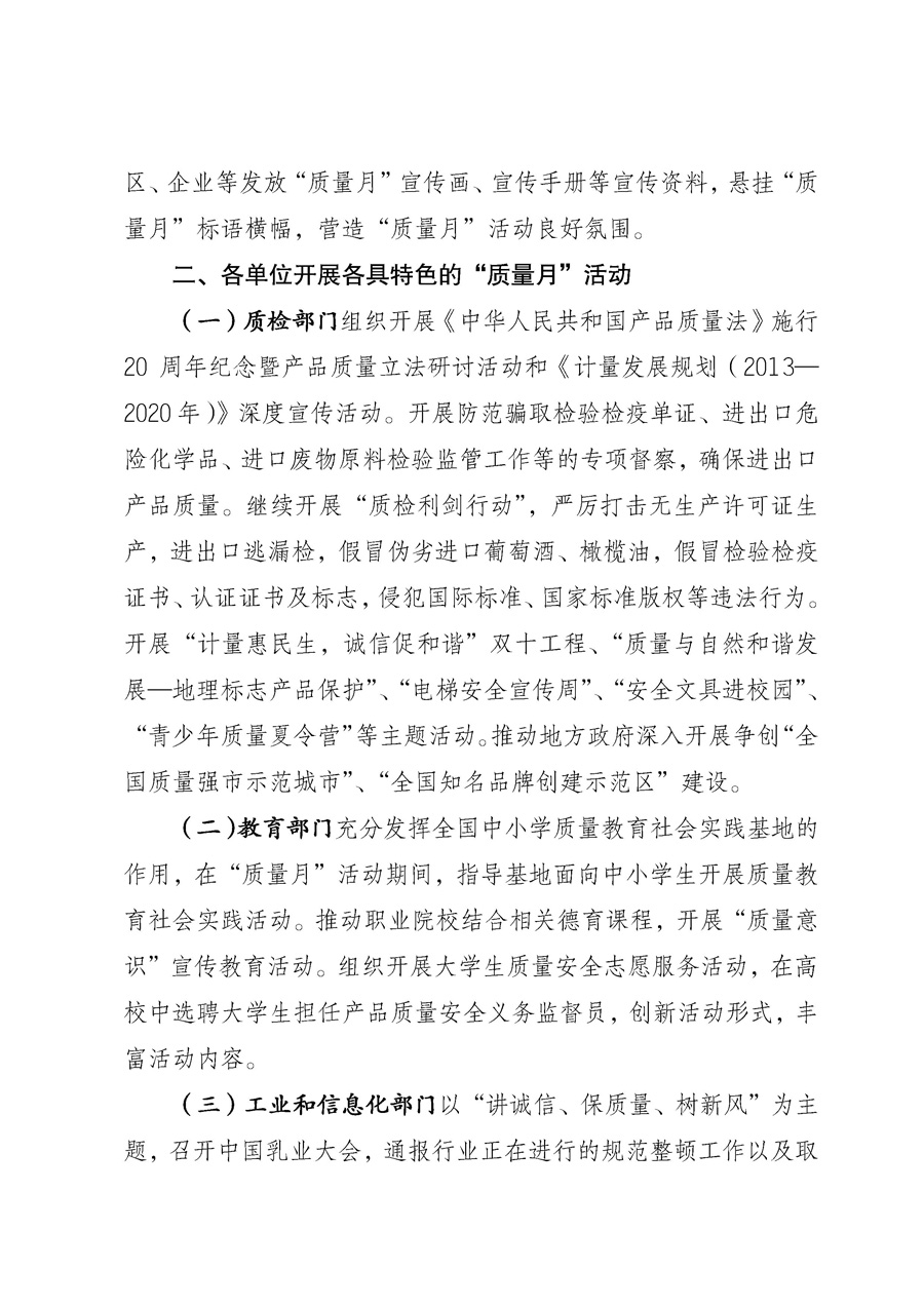 國家質(zhì)量監(jiān)督檢驗檢疫總局《質(zhì)檢總局辦公廳關(guān)于征求<2013年全國&ldquo;質(zhì)量月&rdquo;活動方案>意見的函》